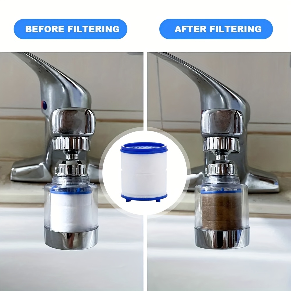 11pcs Water Filter for Sink Faucet - 360° Rotating Swivel Faucet Aerator with Filter, Water Filter Faucet, Faucet Extender for Kitchen Sink, Rotatable Splash-proof Tap Faucet Sprayer Head - Home Water Filtration System, Faucet Attachment