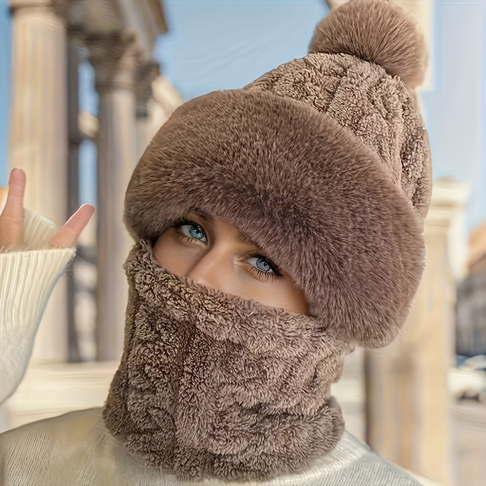 TEMU 6 couleurs disponibles, cache-cou et bonnet épaissi, bonnet pull coupe-vent et -froid pour le cyclisme