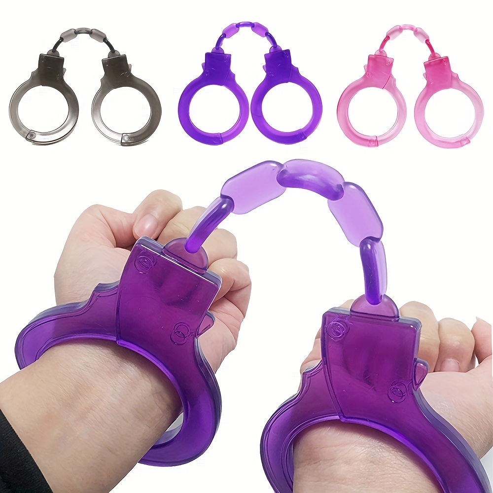 

1pc Adjustable Rubber Handcuff Bracelet For Women, Theme Party Jewelry Gift, Flexible Accessory