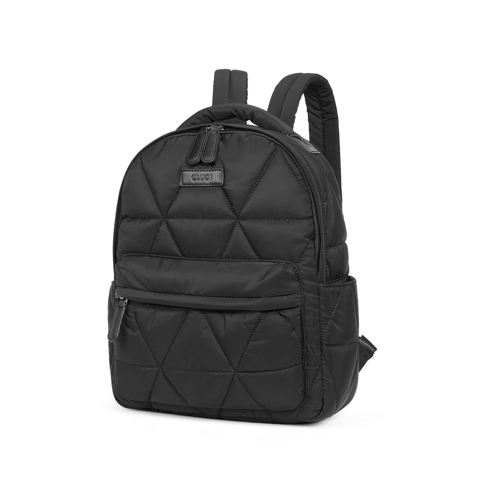 ★NOIAGO★ Quilted Flip Backpack Black Origami quilted nylon backpack black - Purificacion Garcia