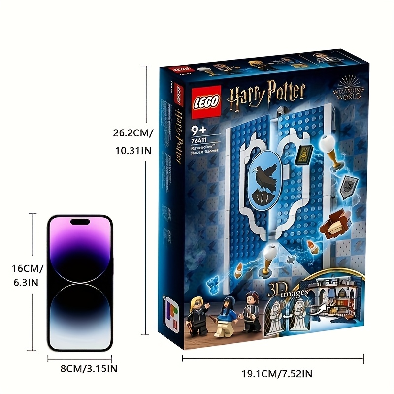 European Version, 76411 Ravenclaw House Banner, Hogwarts Castle Common Room, Exquisite Gift Set for Fans.