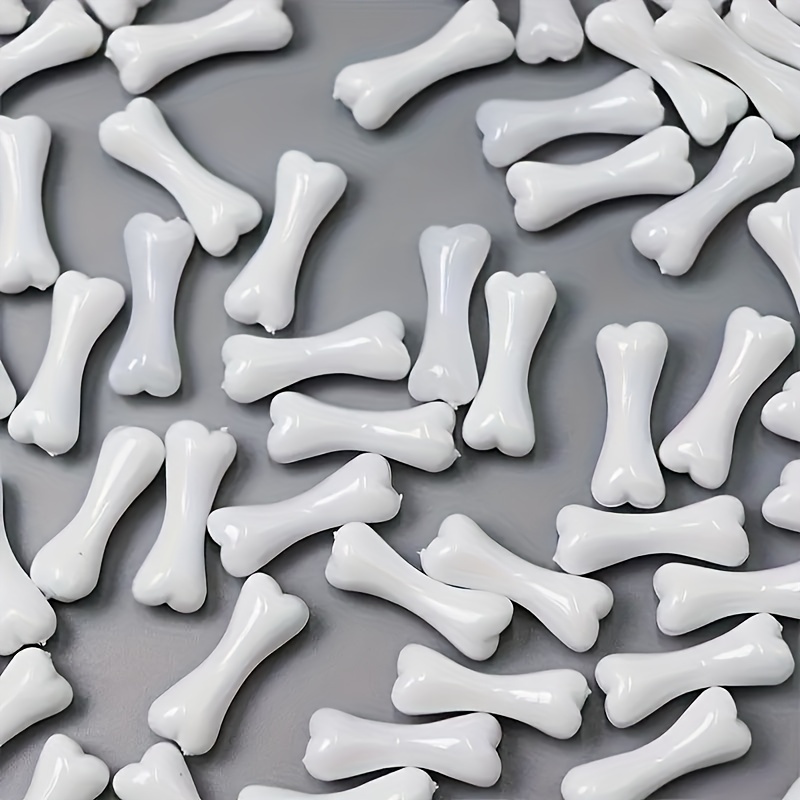 

40 Pcs Mini Resin Bone Beads - Perfect For , Thanksgiving, Or Fall Craft Decorations