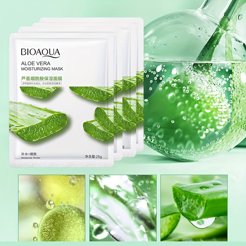 5pcs 10pcs aloe vera hydrating face mask sheets moisturizing - Temu