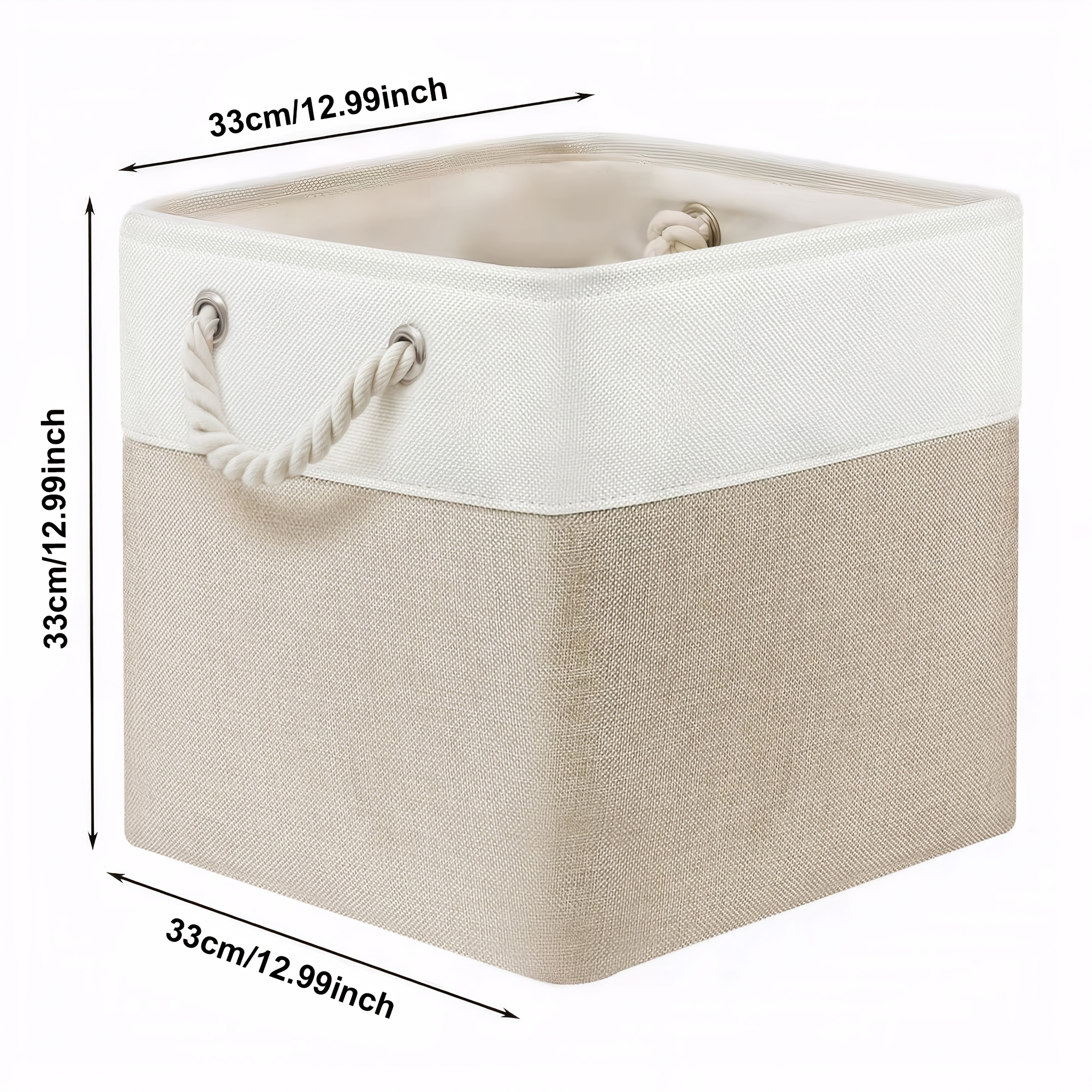 E-shop Set aus 6 Aufbewahrungsboxen aus Leinen, faltbare Kleideraufbewahrungsbehälter, atmungsaktives Material, multifunktionaler Organizer für