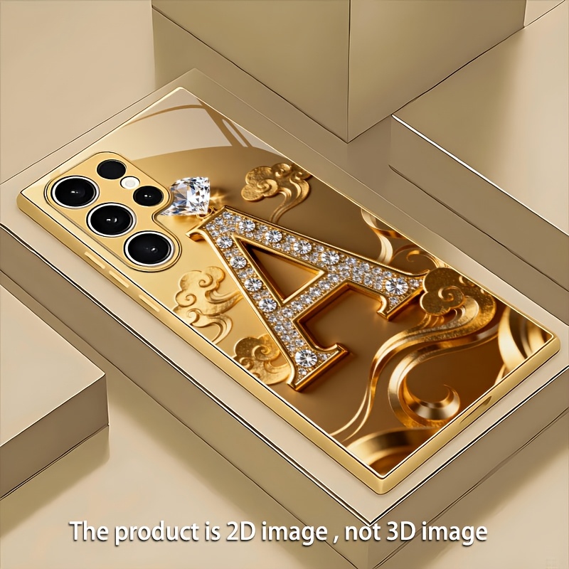 TEMU Phone Case: Case With A Gorgeous And Luxurious 2d Printed Letter A Pattern, Compatible With Galaxy