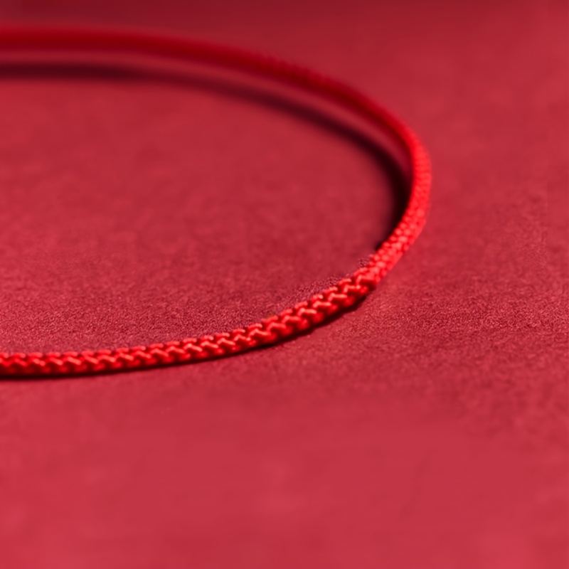 2pcs Bohemian Handwoven Red Rope Bracelets Adjustable Friendship & Love