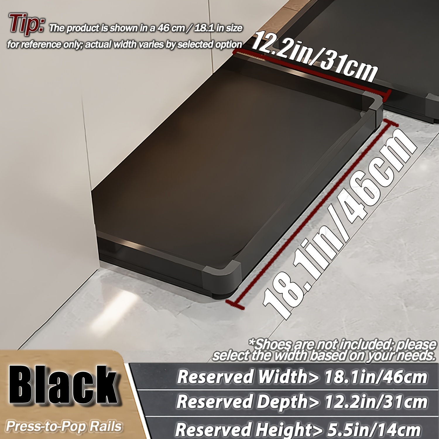 platsbesparande träskoorganisatör med tryck för att uppgång - Temu Sweden