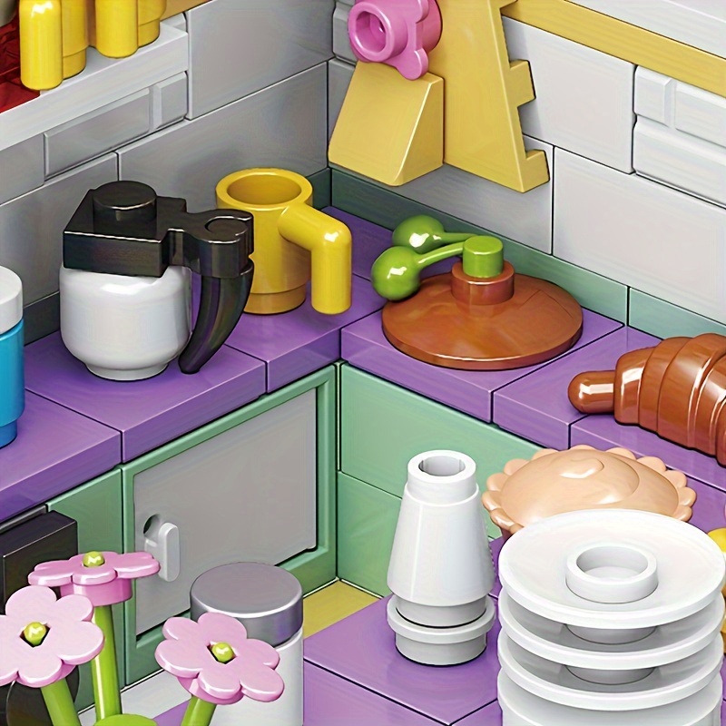 DIY Kitchenette Building Blocks Toy Set for Kids Ages 6+