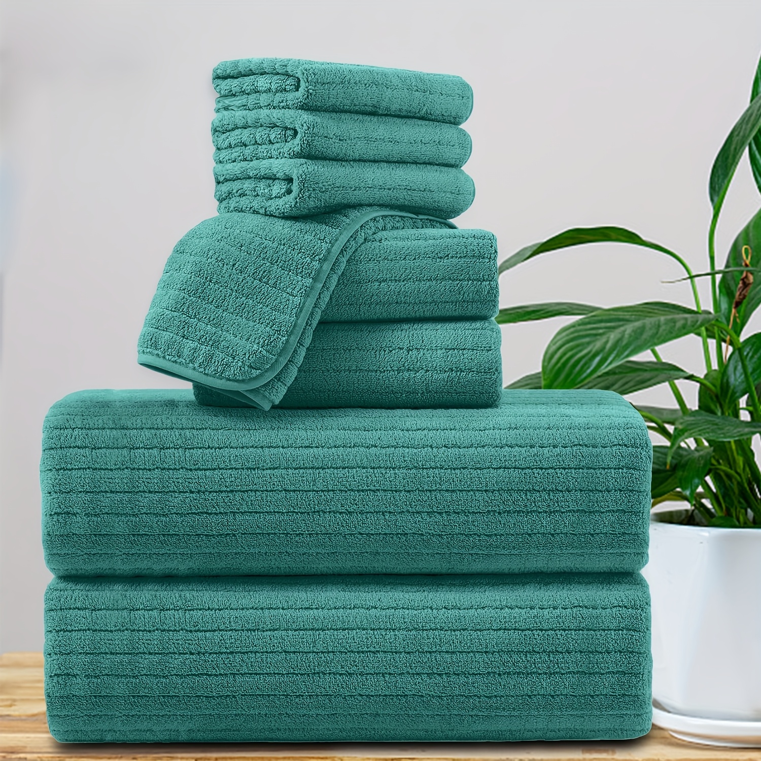 TEMU Oversized Bath Towels Set, Super Soft Large Bath Sheet Lightweight Absorbent Quick Dry, 100% Microfiber Big Towels For Bathroom Gym Hotel & Spa