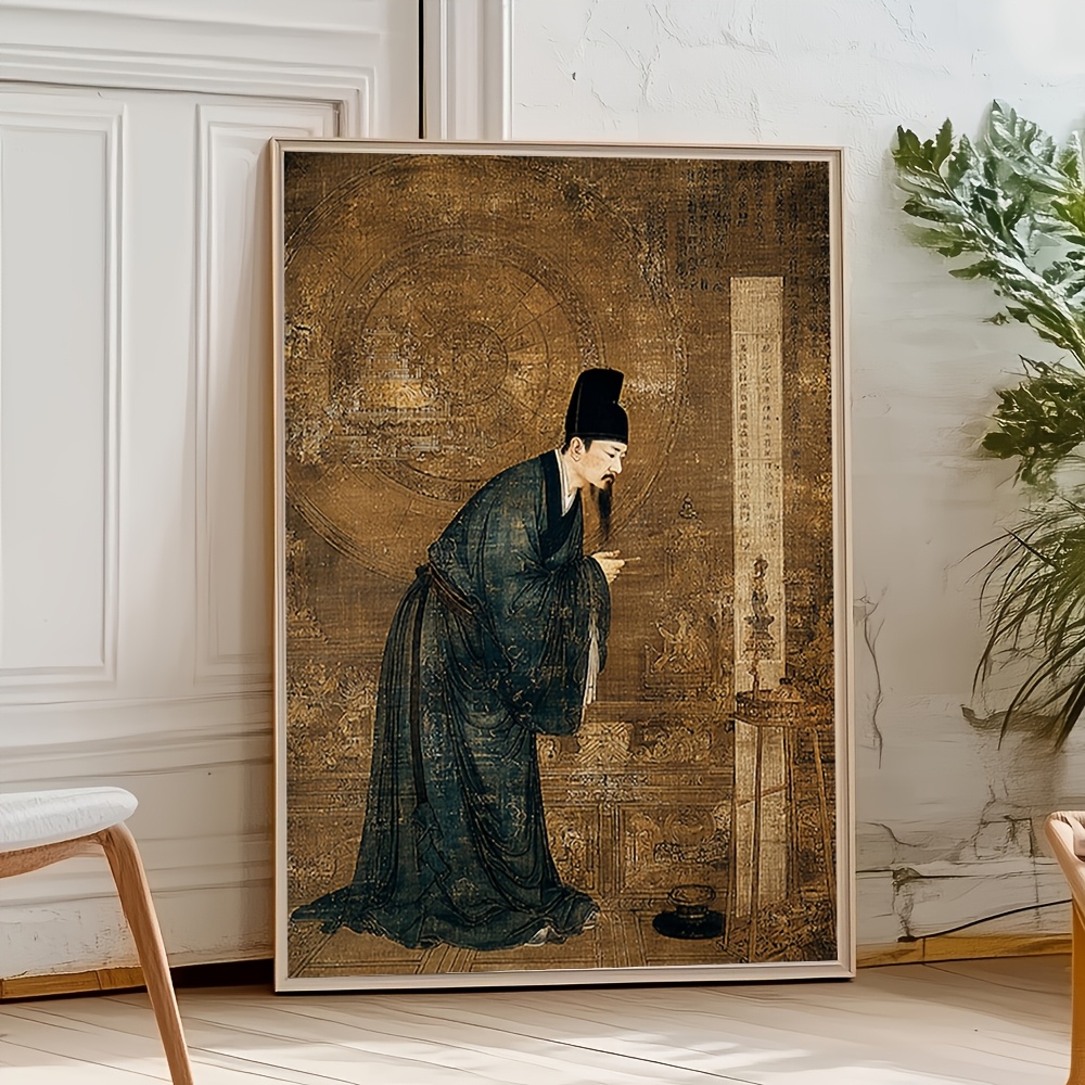 2D Flat Frameless Canvas Painting, Ancient Chinese Poster