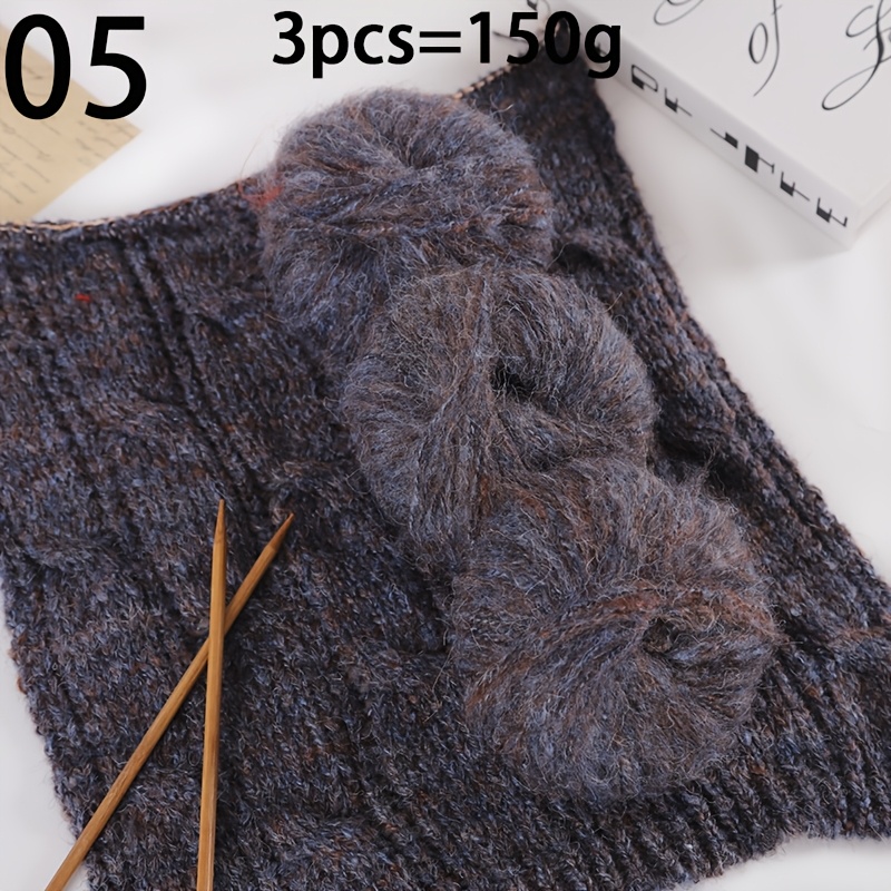 TEMU Set da 3 gomitoli/150G, 3 pezzi di filato e - 50G per , totale 150G, disponibile in colori, per e uncinetto colorati - Non solo ai principianti,