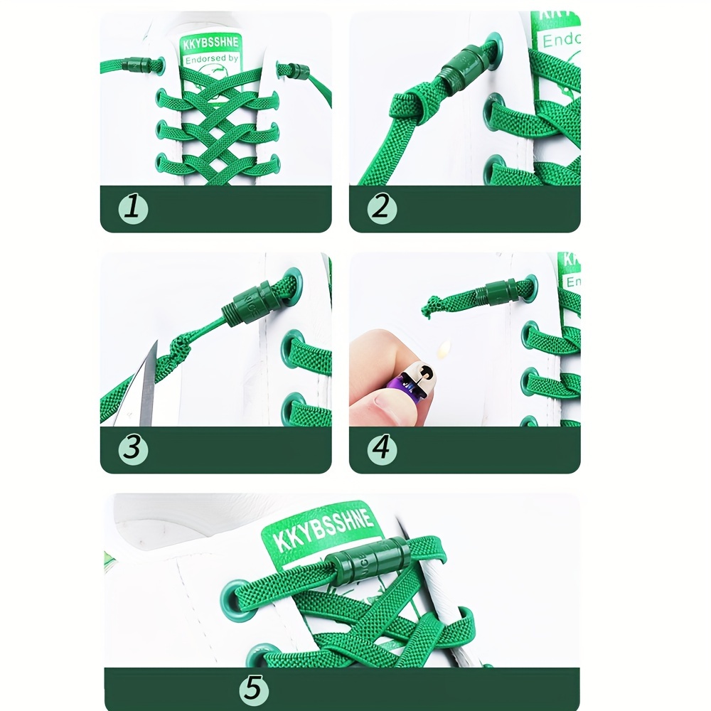 Elastic No Tie Shoelaces, Acetate Sports Shoe Laces with Alphabets Pattern, Lightweight Quick Lazy Laces for Sneakers