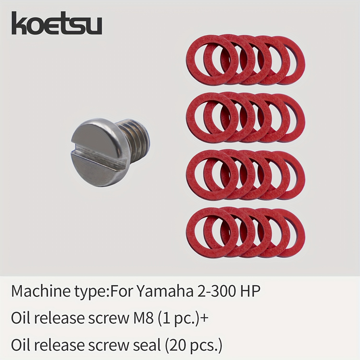 E-shop KOETSU Ölablassschrauben-Dichtung – für YAMAHA, für , für , für MERCURY Außenbord-Antriebsmotor (Zweizackiger )