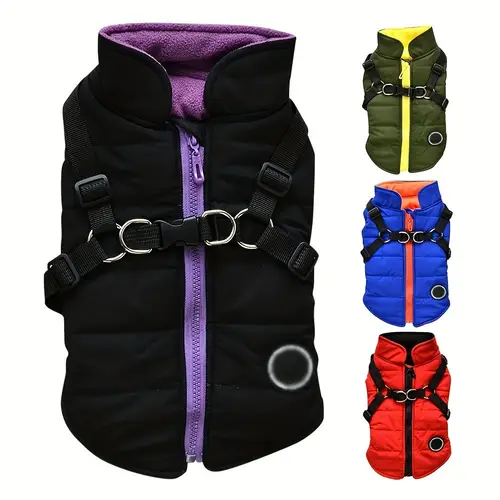 dog coat dog winter coat with harness built in dog jacket adjustable warm dog coats for small medium large dogs dog cold weather coats xxs 6xl