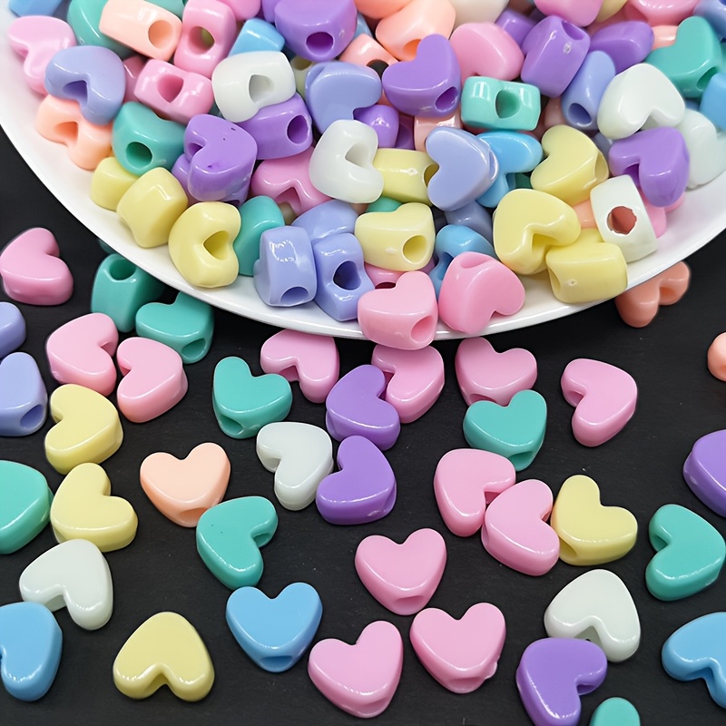 

50pcs -shaped Acrylic Beads, 9x11mm - Large Hole, Smooth For Diy Bracelets & Necklaces - Jewelry Making Supplies, Beads For Jewelry Making