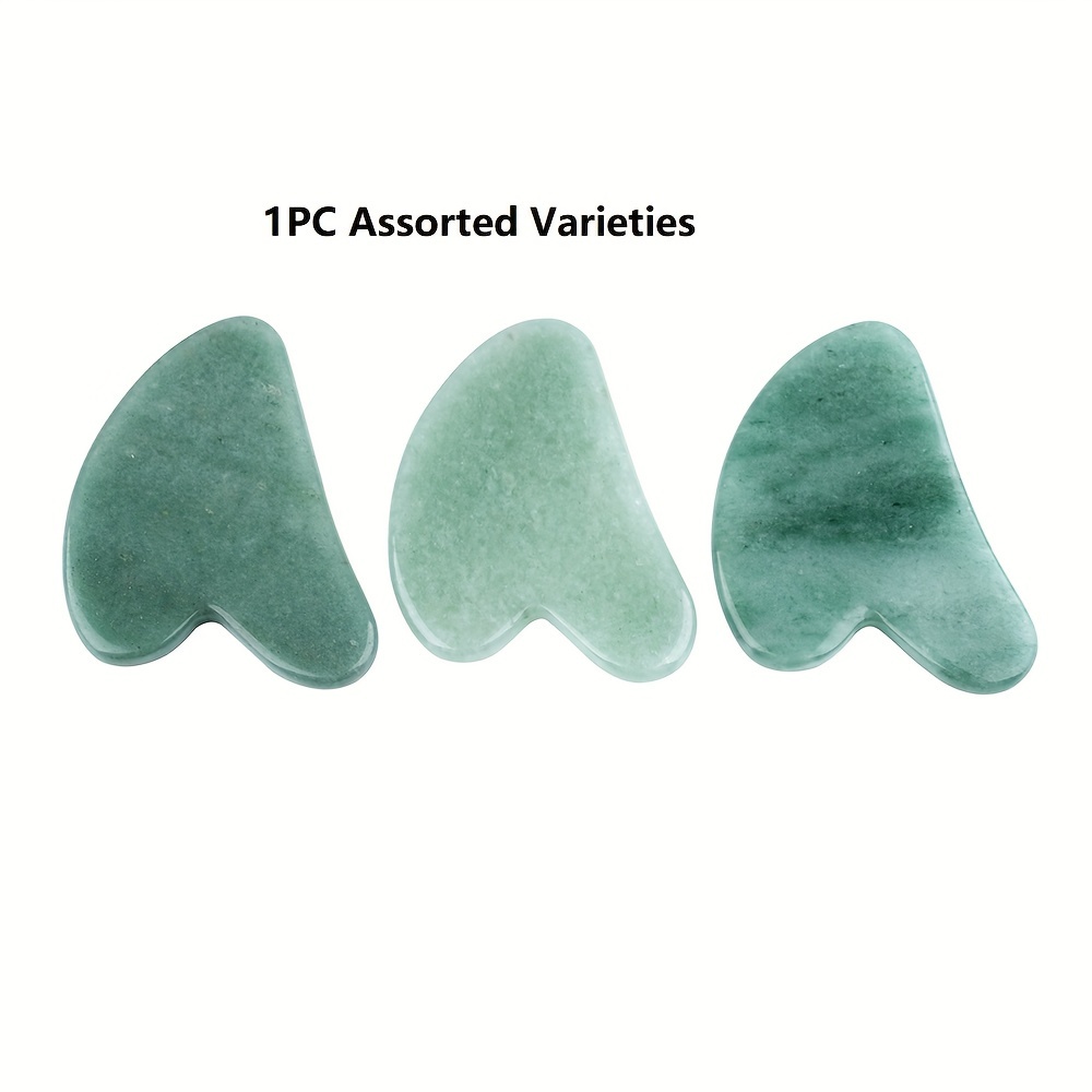 Image of 1pc Random Stone Heart Shaped Facial Scraping Face Beauty Health Massage Tools For Face Neck Back