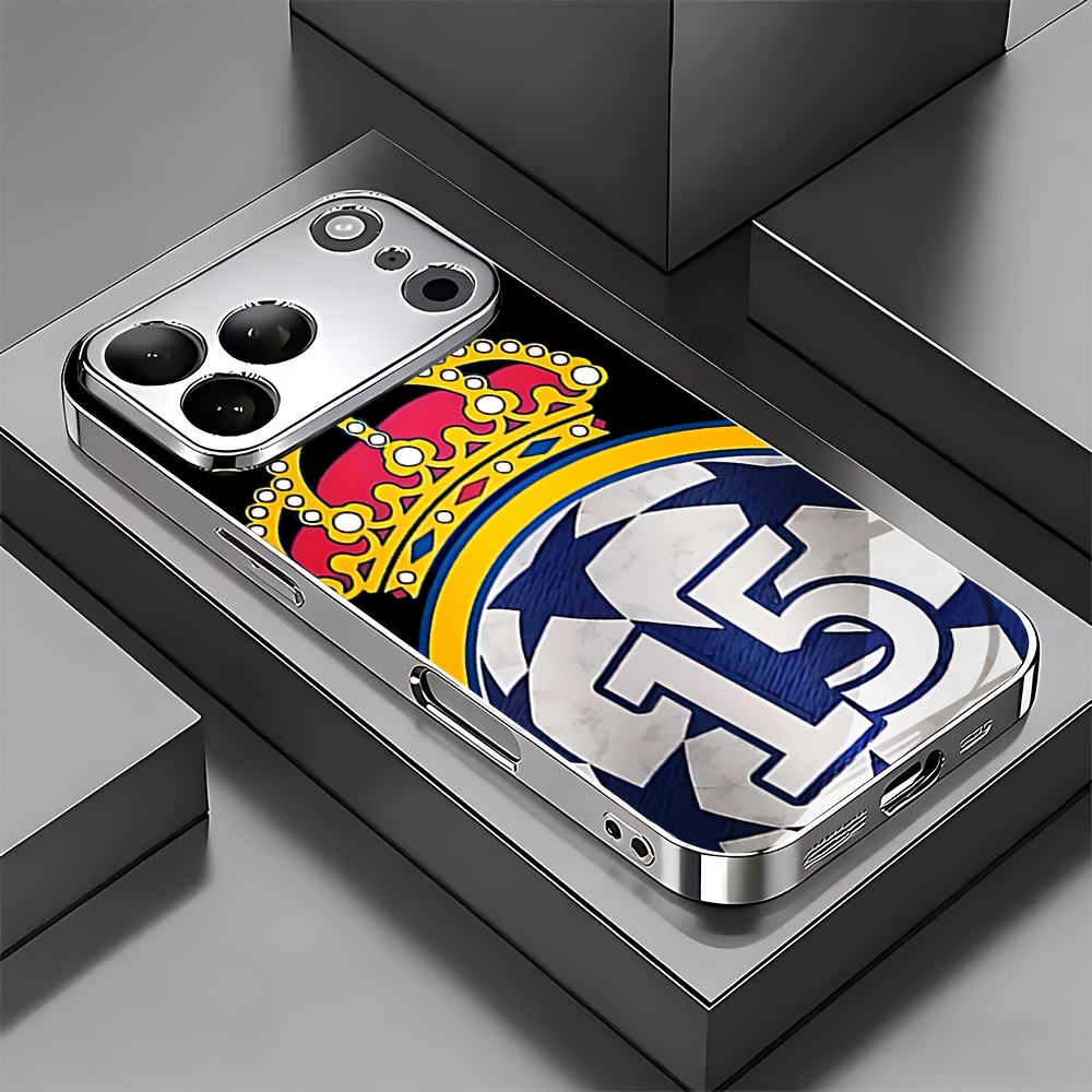 TEMU Phone Case - Champions M-madrid Phone Case Suitable For Iphone 17 16e 16 15 14 13 12 11 Mini Pro Max Xr Xsmax 8 7 Plus Tempered Glass Back Cover