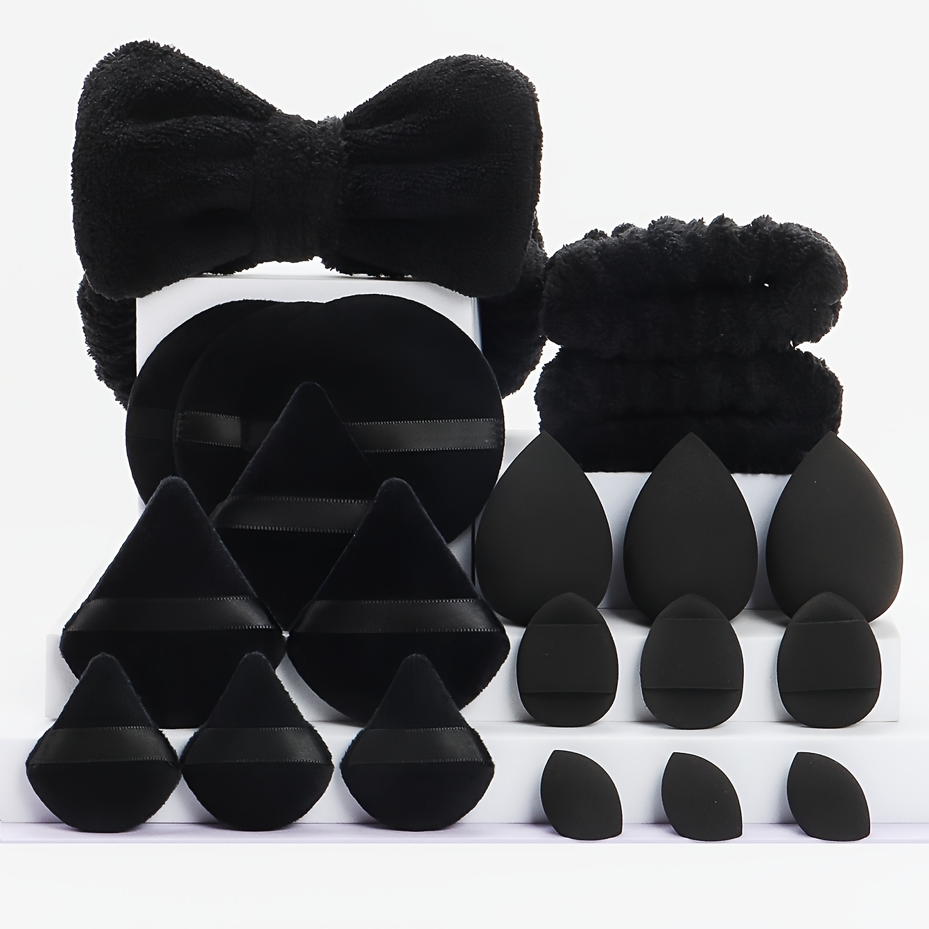 TEMU Set de 21 piezas de cintas para el cabello, que incluye 1 cinta para el cabello con forma de mariposa, 2 muñequeras, 6 almohadillas sueltas, 3