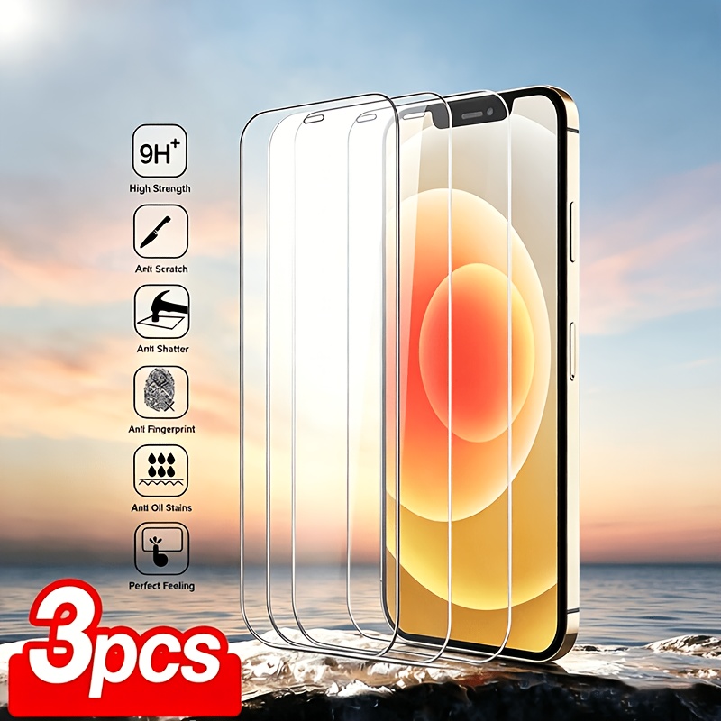 3pcs High Definition Tempered Glass Film, Suitable For Iphone 13 17 Pro Pro Plus 16eiphone Air Series, Anti-fingerprint, , Anti-fragmentation, High Definition Translucent, , Scratch-resistant Glass