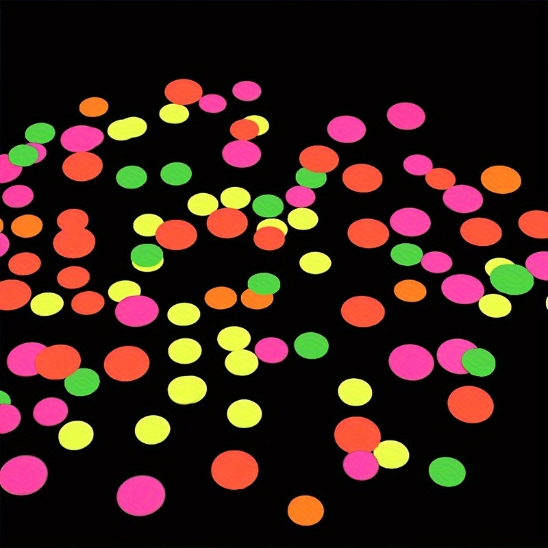 

200pcs -the-dark Confetti - Fluorescent Paper Dots For Nighttime Parties, Events & Celebrations