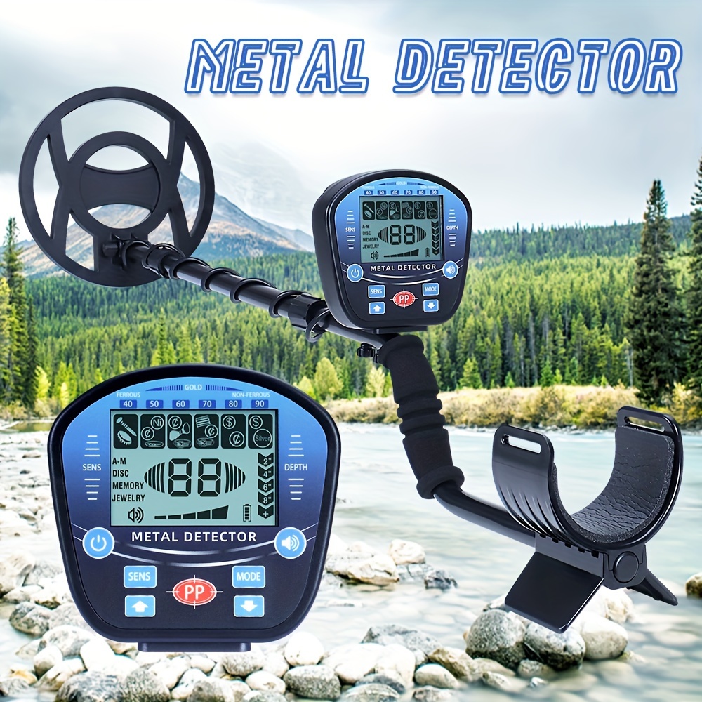 

1pc Metal Detector For Adults, 10" Coil High Accuracy Waterproof Gold Detector, Lcd Display, Pinpoint & Disc & All Metal Mode, Gold Finder With Dsp Chip (battery Not Included)