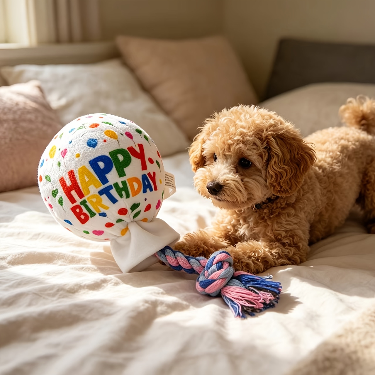 TEMU Pet Dog Birthday Toy Gift, Birthday Balloon Pet Dog Toy, 1-pack, Cat Toy, Celebration Pet Toy Decoration, Dog Birthday Toy Gift