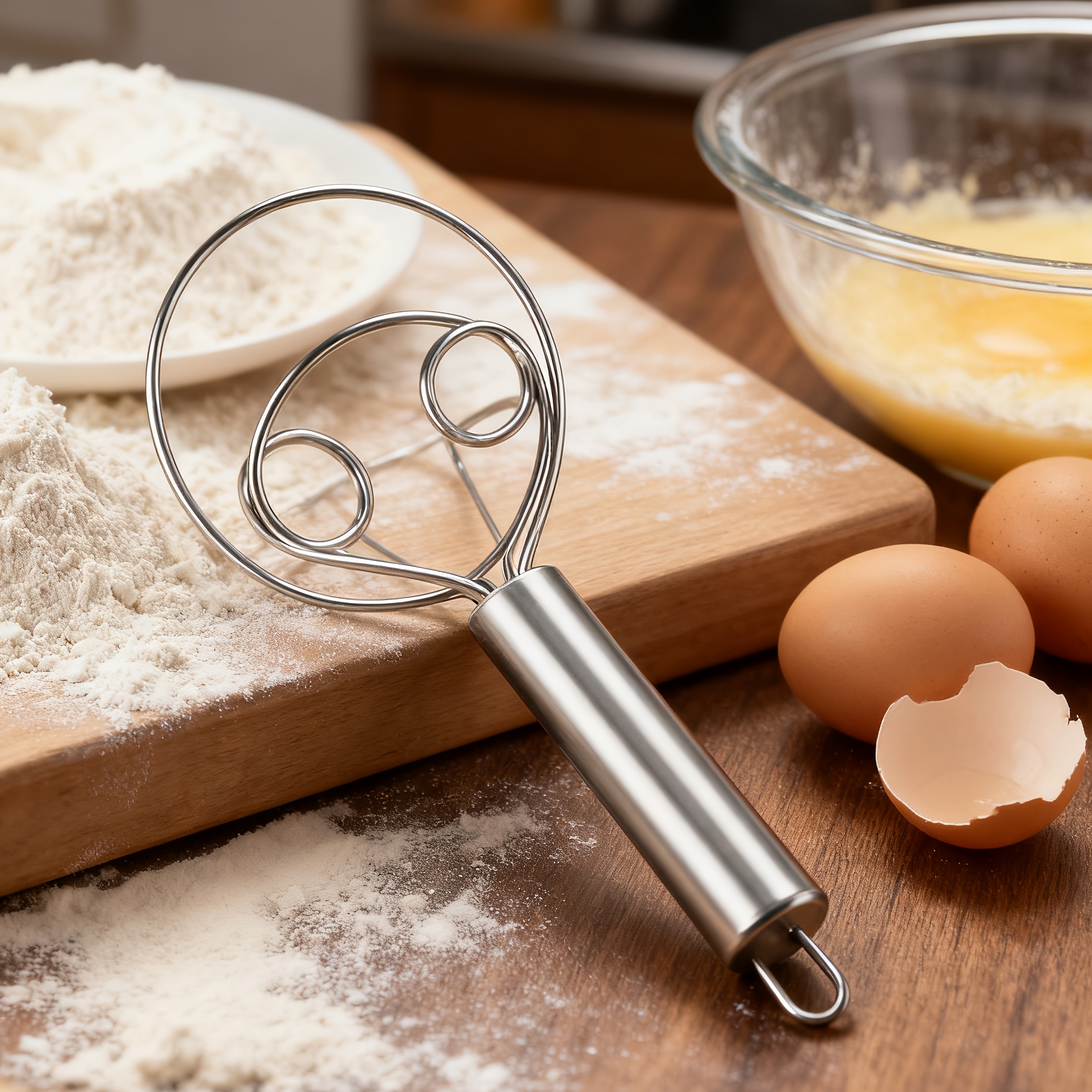 Manual Dough Kneading Mixer - Multi-Functional Stainless Steel Tool