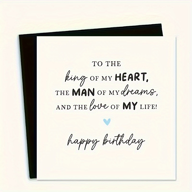 Birthday Romantic Greeting Cards, Husband, Boyfriend, Partner Romantic Birthday Cards To Love For His