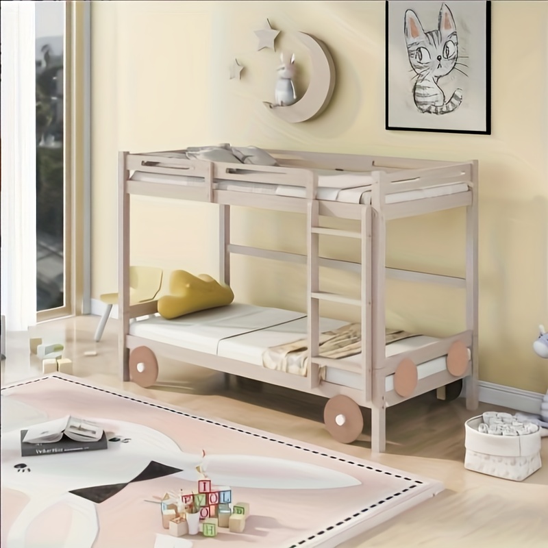 二段ベッド可愛らしい車のデザインロータイプすのこ木製ベッド パイン材社員寮学生寮 imgrc0101813852.jpg