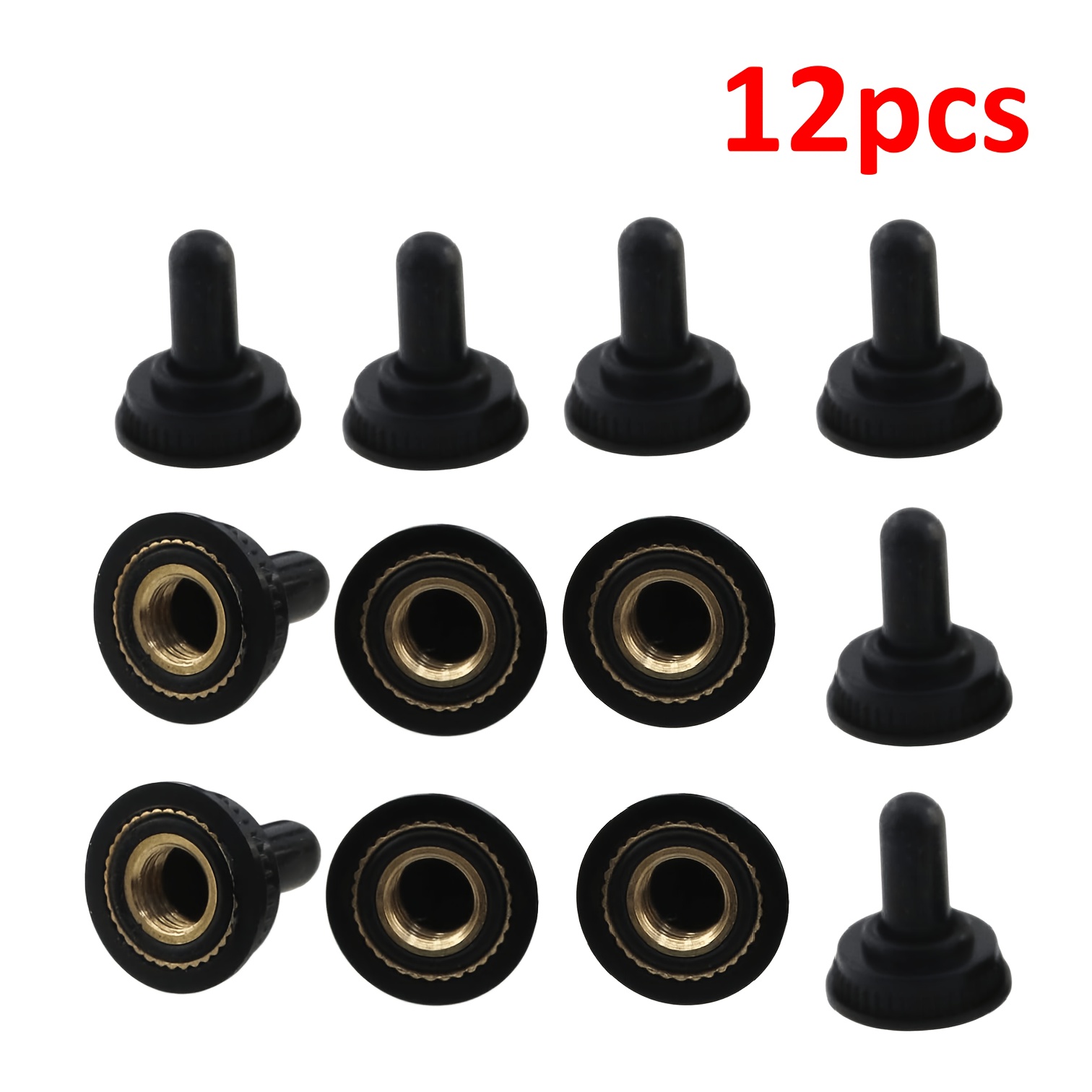 TEMU 6 pezzi/12 pezzi per cappuccio antipolvere per interruttore a , protezione per interruttori elettrici a da 6 mm per interruttori a