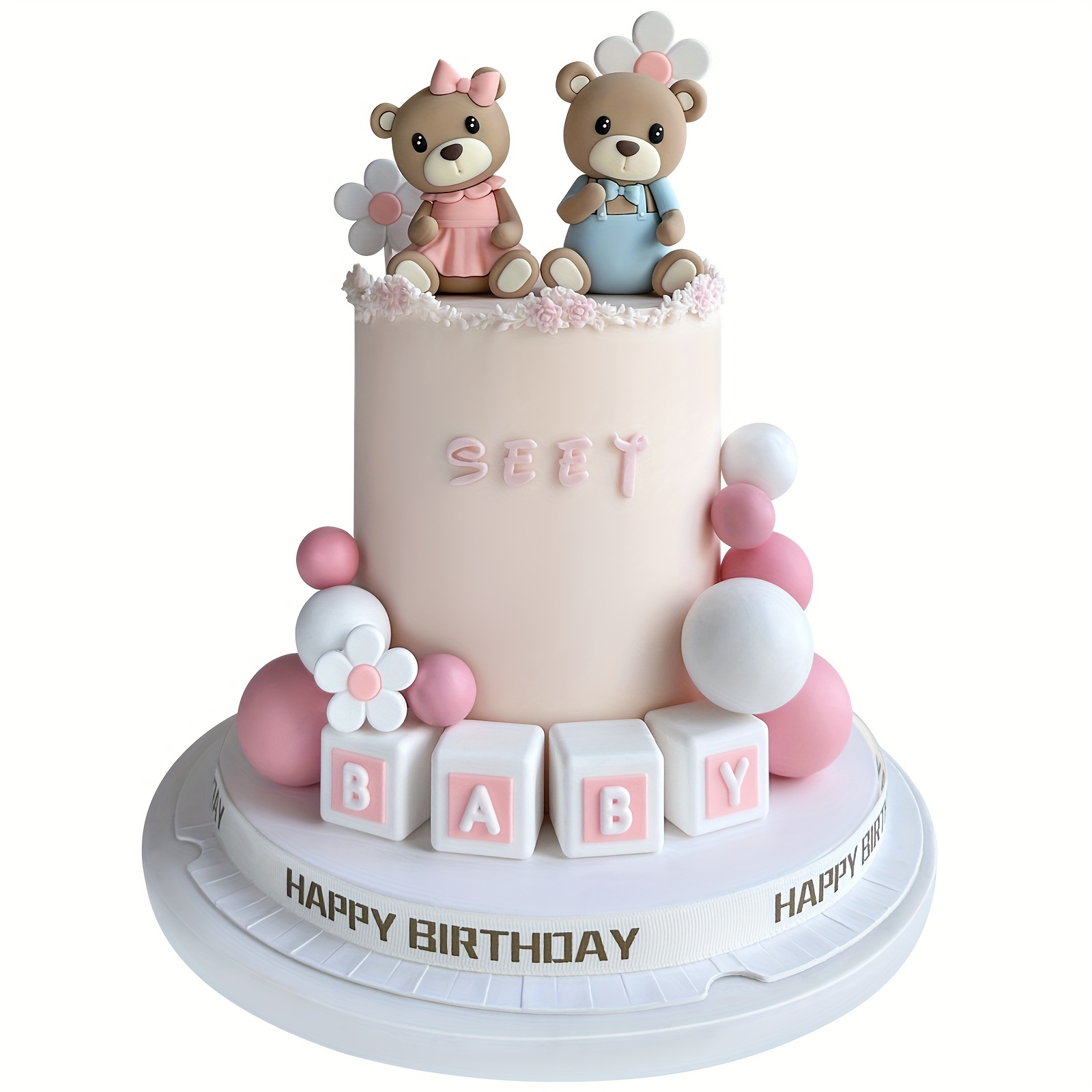 

Gender Reveal Cake Topper - Birthday Parties & Dessert Decorations, High-quality Resin Design