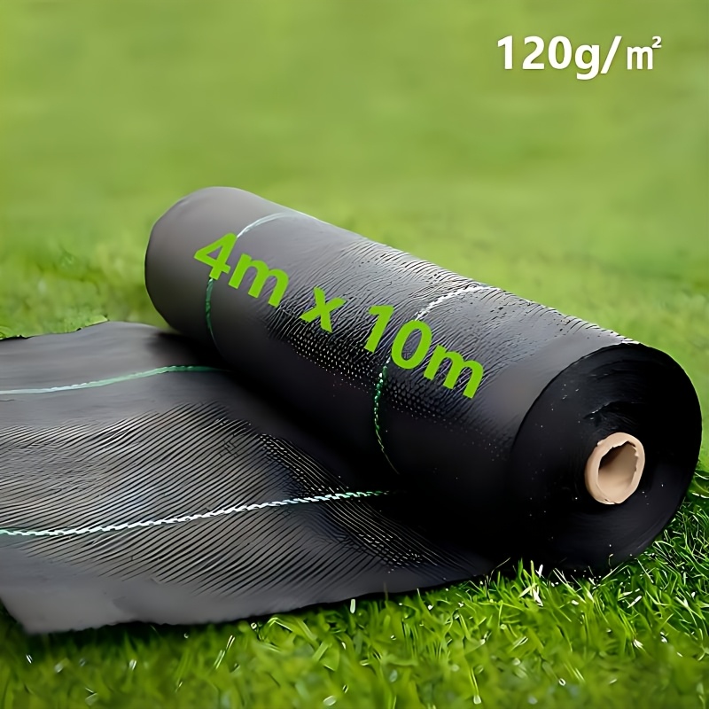 2pcs Durable Weed Prevention Fabric For Gardens, 120g/m², Designed As A Barrier For Vegetable Plots, Permeable To Water, Featuring A Black Woven Design For Ground Coverage