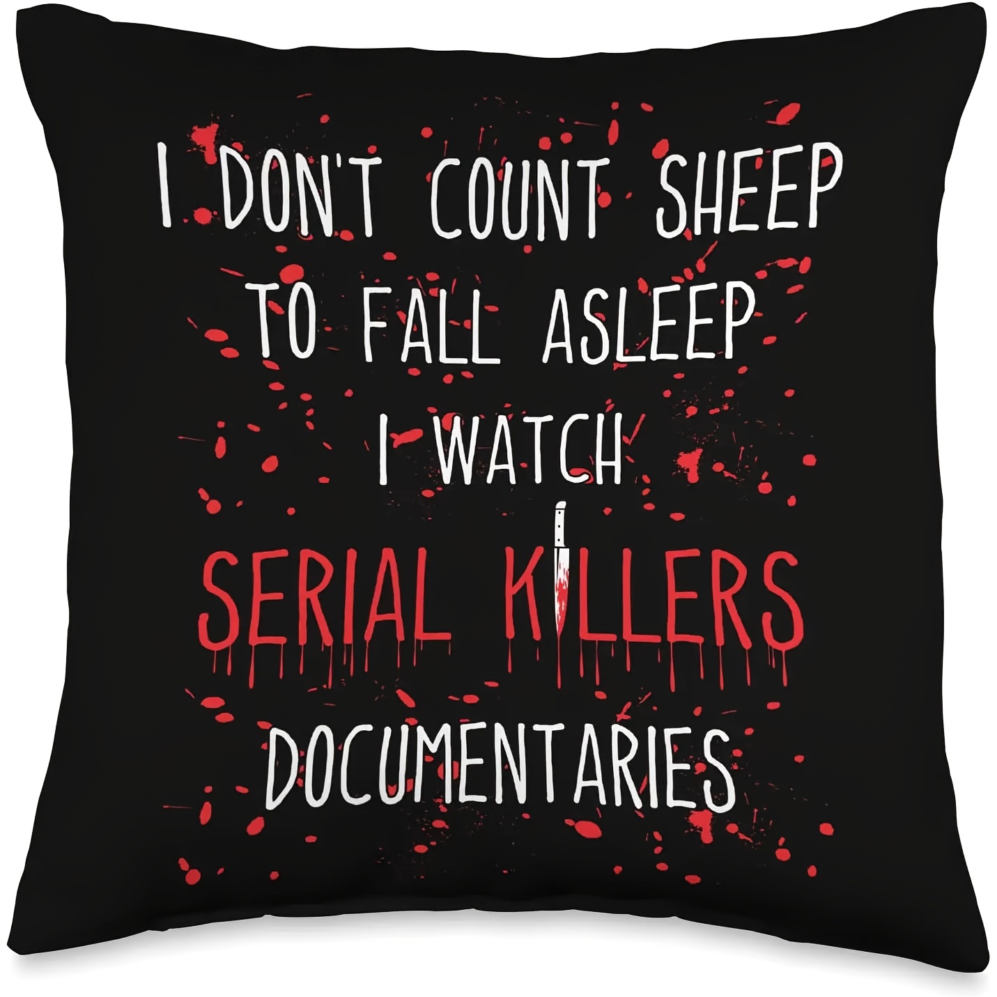 TEMU 1pc Decorative Pillowcase - Serial Killer Quote 