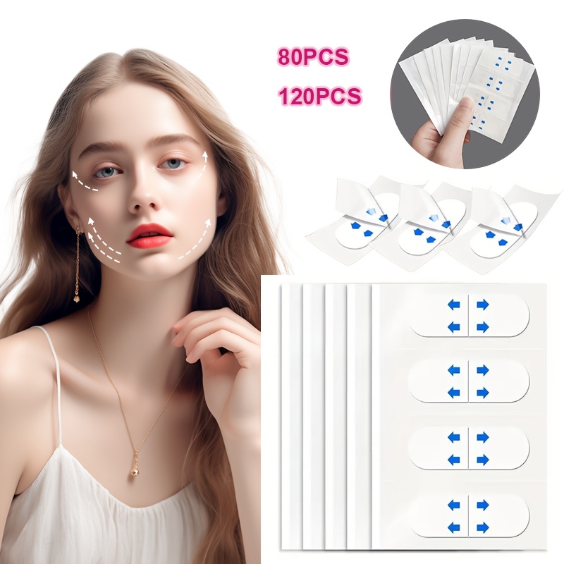 

80/120pcs Of Invisible Lifting Tape, A Transparent Matte Waterproof Tool.