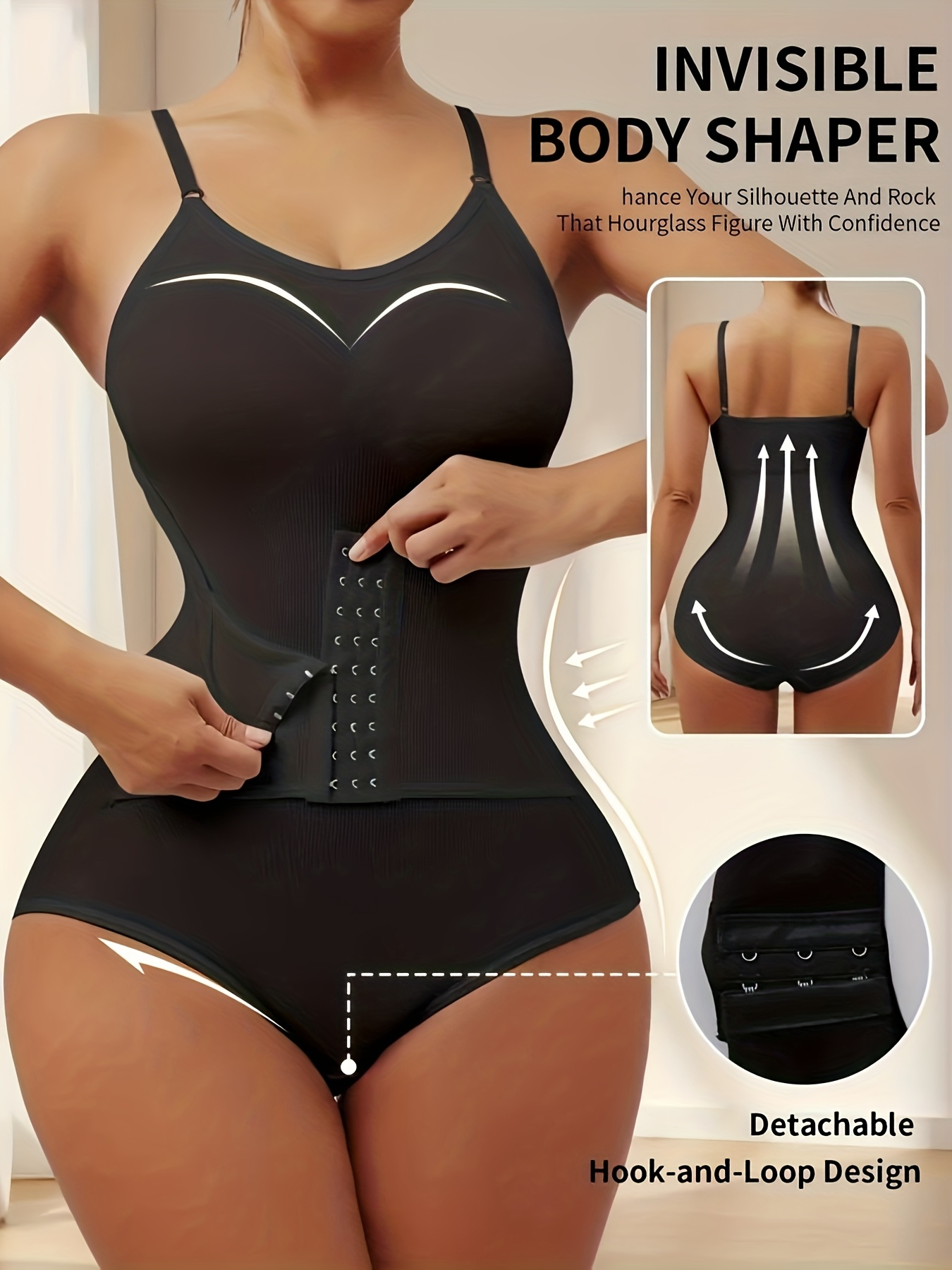 Strong Button Front Bodysuit | Seamless, Medium Support, Postpartum, Waist Shaper with Hip Lifter, Four-Way Stretch for Daily Use