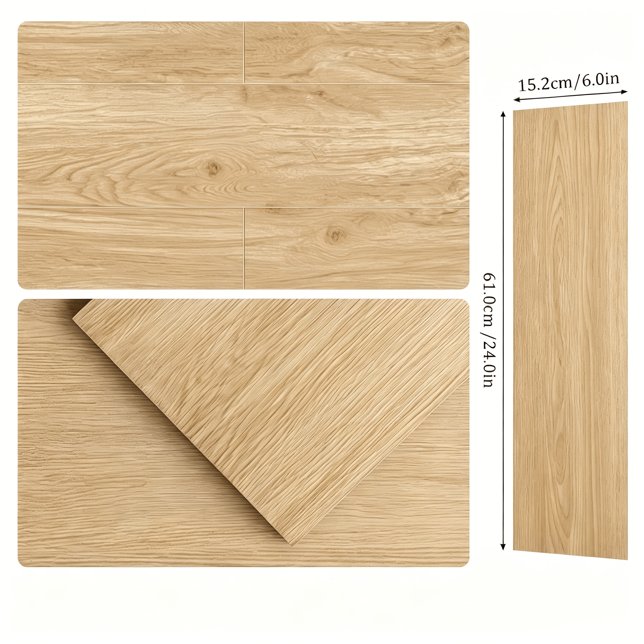 Image of 30 Realistic Self Adhesive Vinyl Flooring Sheets Suitable For Home Self Adhesive Nonslip Wood Grain Flooring Patches Yourself Pvc Floor Stickers Modern Interior Decoration