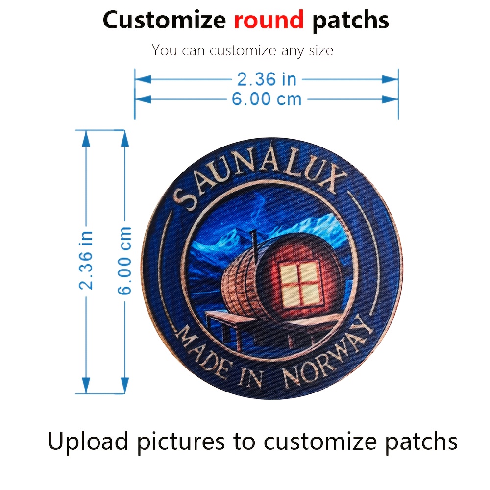 TEMU Custom 100pcs Sew-on Comfortable And Stylish Round Patches, To Bags, Shoes, And Clothing