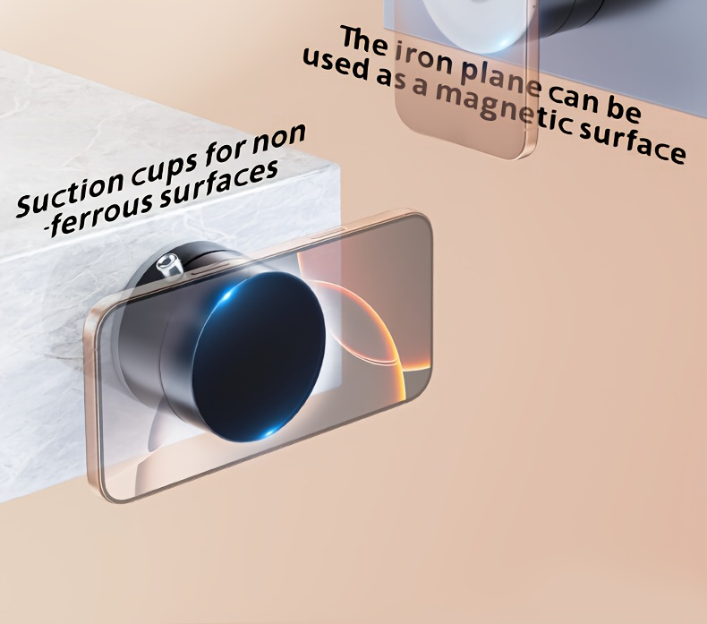 multifunctional vacuum suction cup bracket foldable retractable kitchen lazy vacuum double sided magnetic mobile phone holder details 17