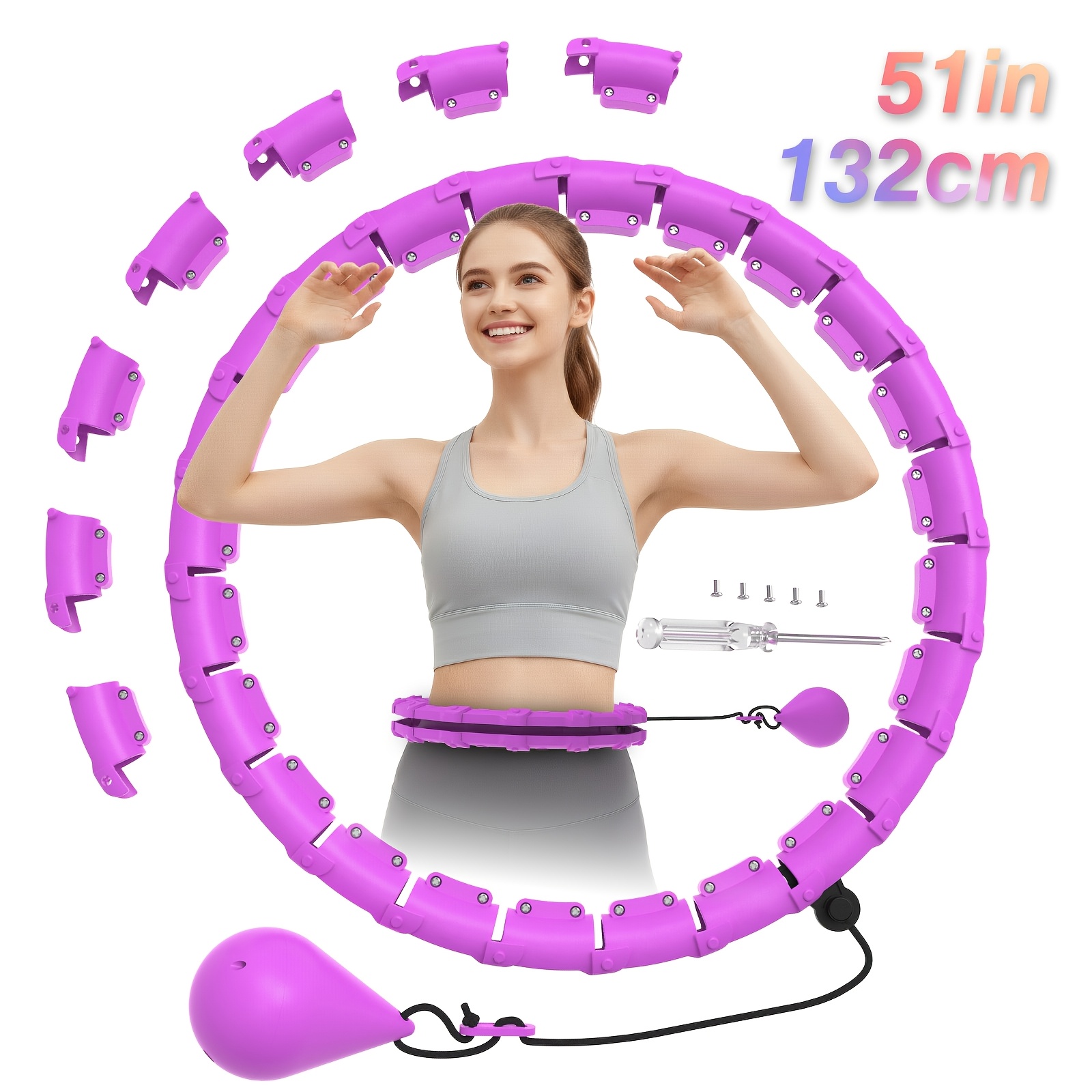 2025 [poboljšani model] težinski obruč za vježbanje/26 podešljivih nivoa otpora, abs   protiv lomljenja, višebojni fitness i oblikovanje kućni fitnes set, portabilan & čvrst  