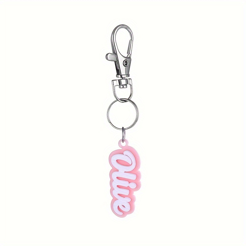 TEMU 2d Flat, Keychain For Men, Customized Name Tag Pendant, Backpack Pendant, Acrylic Name Keychain, Tags Pendant, Fashion Gift For Men, Boyfriend,