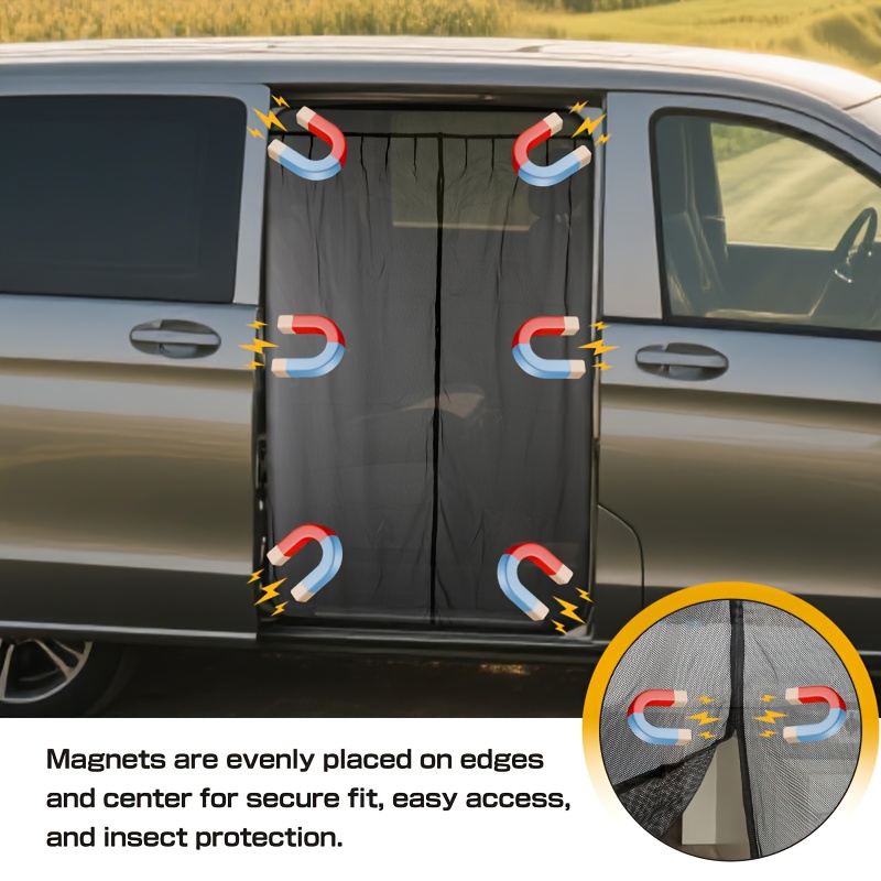 A Magnetic Mosquito Net for Campers Compatible with  , for Ford Transit, And for   Promaster.