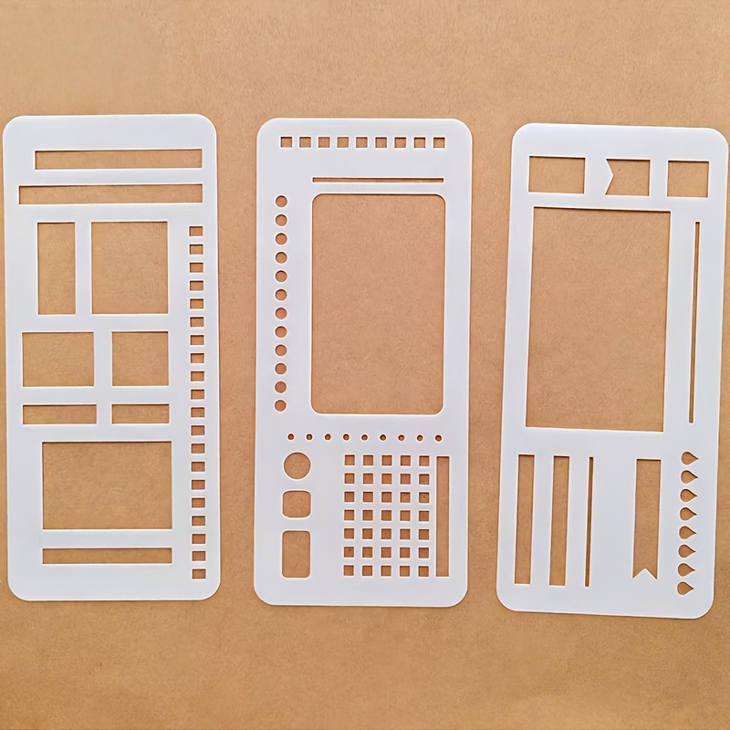 TEMU 3pcs Flexible Planner Templates - Reusable Dot Grid Templates For Journals, Checklists, Daily Planners, Calendars, And Bullet Journals, 5mm