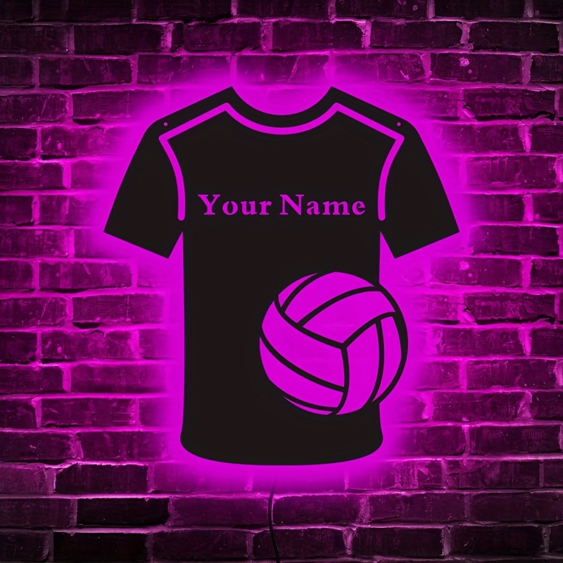 Customizable Volleyball LED Light for Personalized Decor