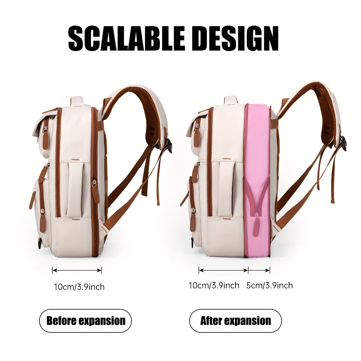 Sac à dos de voyage à compression sous vide pour hommes et femmes, approuvé pour avion | Grande capacité avec compartiment à chaussures et housse pour tige télescopique | Polyester renforcé durable | Idéal pour voyages d'affaires, vacances, campus et usage quotidien