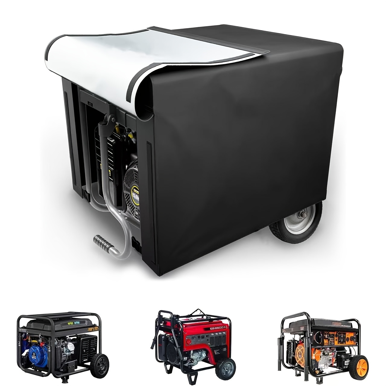 Copertura Impermeabile Per Generatore - Taffet&agrave; Poliestere 210D, Antipolvere E UV Per Esterno