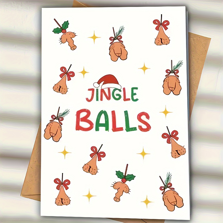 

Funny Christmas Greeting Card With Surprise Envelope - Friends, Family & Colleagues - Unique Holiday Gift Idea