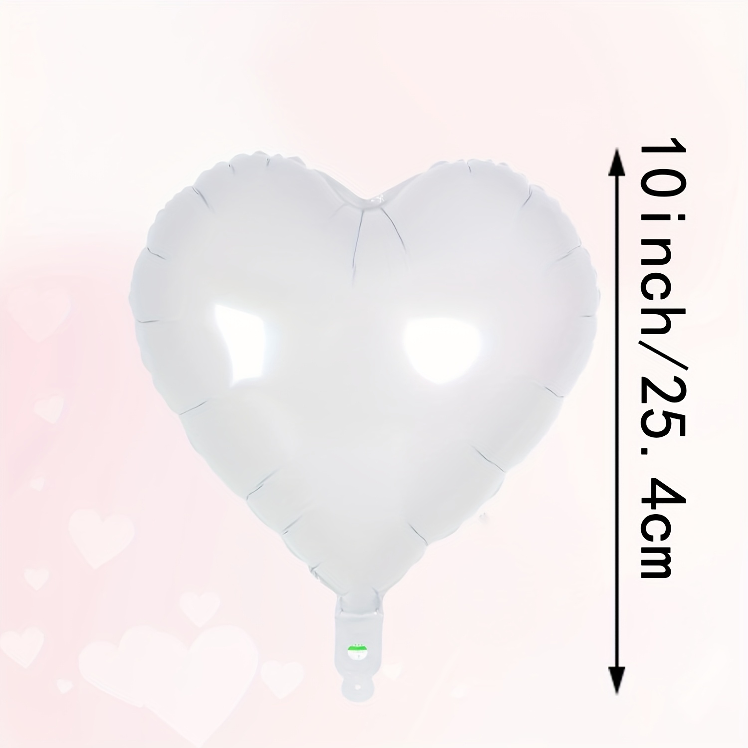 Image of 30pcs White Heart Foil Balloons For Birthday, Wedding, Engagement, Shower, Valentine's Day Decorations - 10 Inch