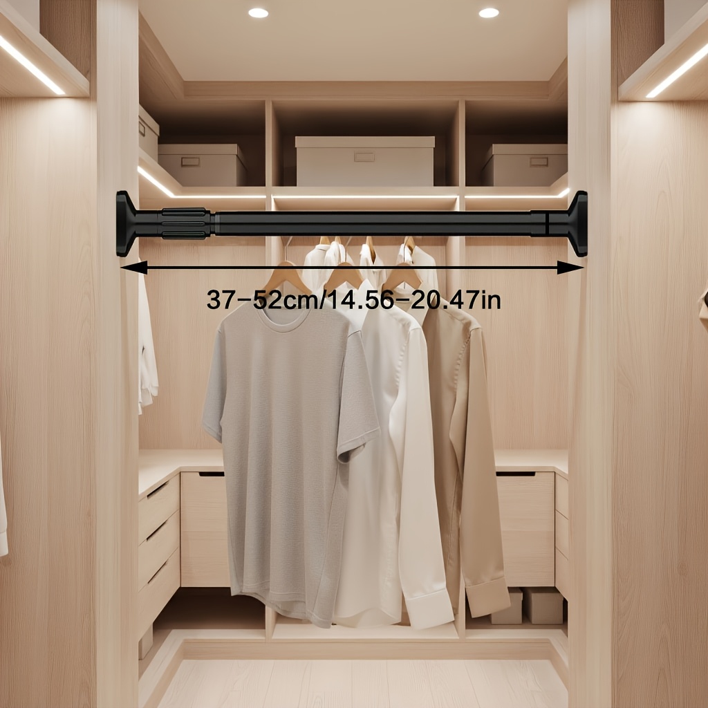 TEMU No-drill Telescopic Rod, Multi-functional Tension Rod, Thickened Shower Curtain Rod, Balcony Clothesline, Clothes Rack, Curtain Rod, Towel Bar,