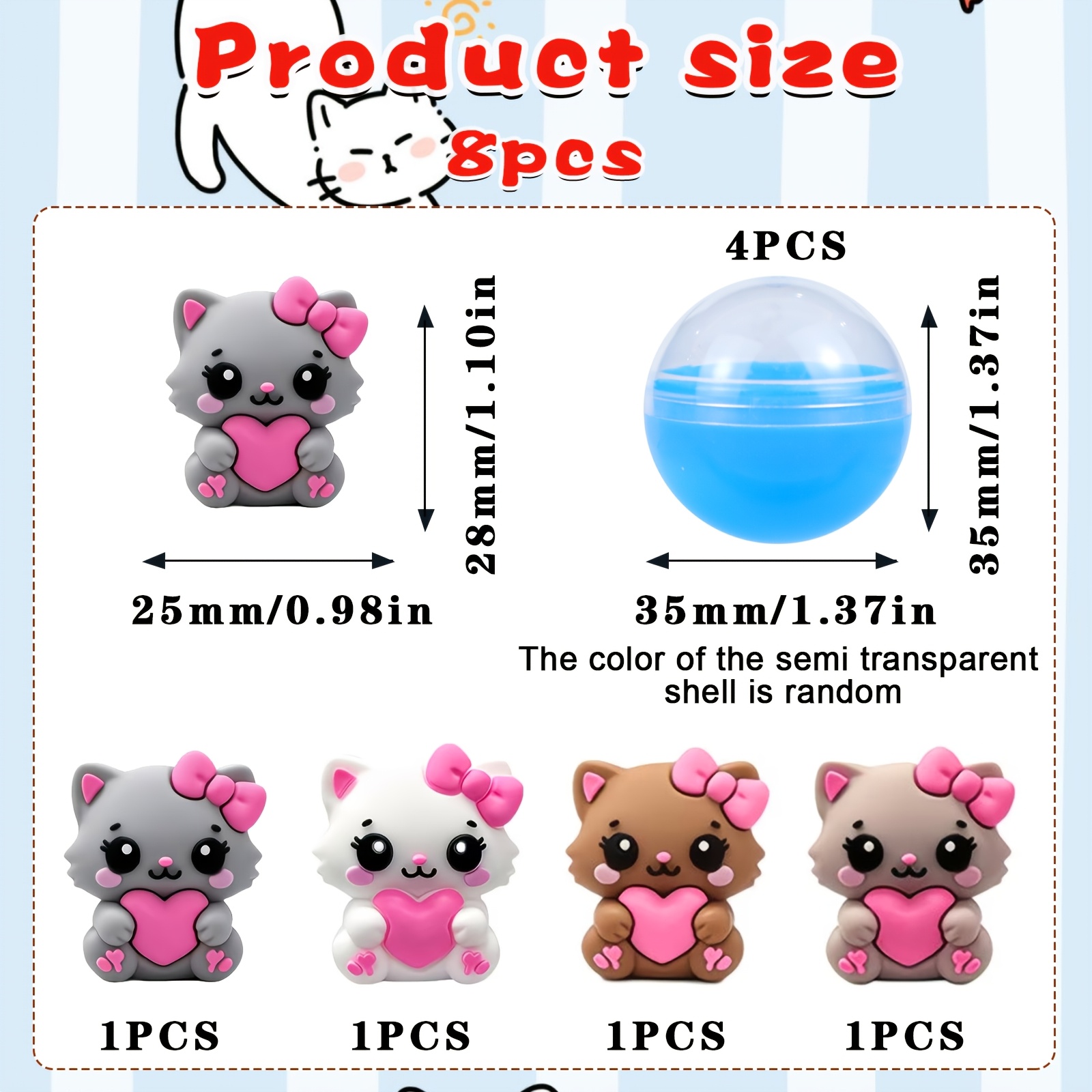 TEMU 8pcs 3d Silicone Focus Bead Set, Suitable For Creative Handmade And Gift Decorative Beads Such As Bead Pens, Silicone Focus Beads Or Other Diy