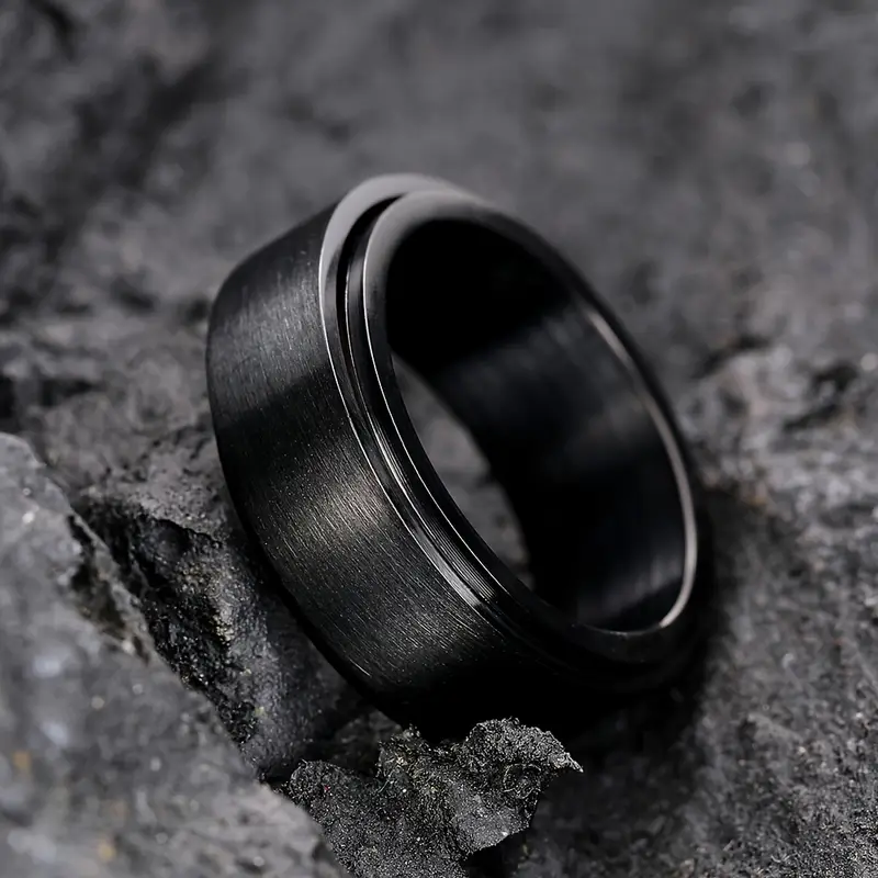 1pc mens rotatable wide ring casual party clothing accessories birthday gift for friends Product details 4